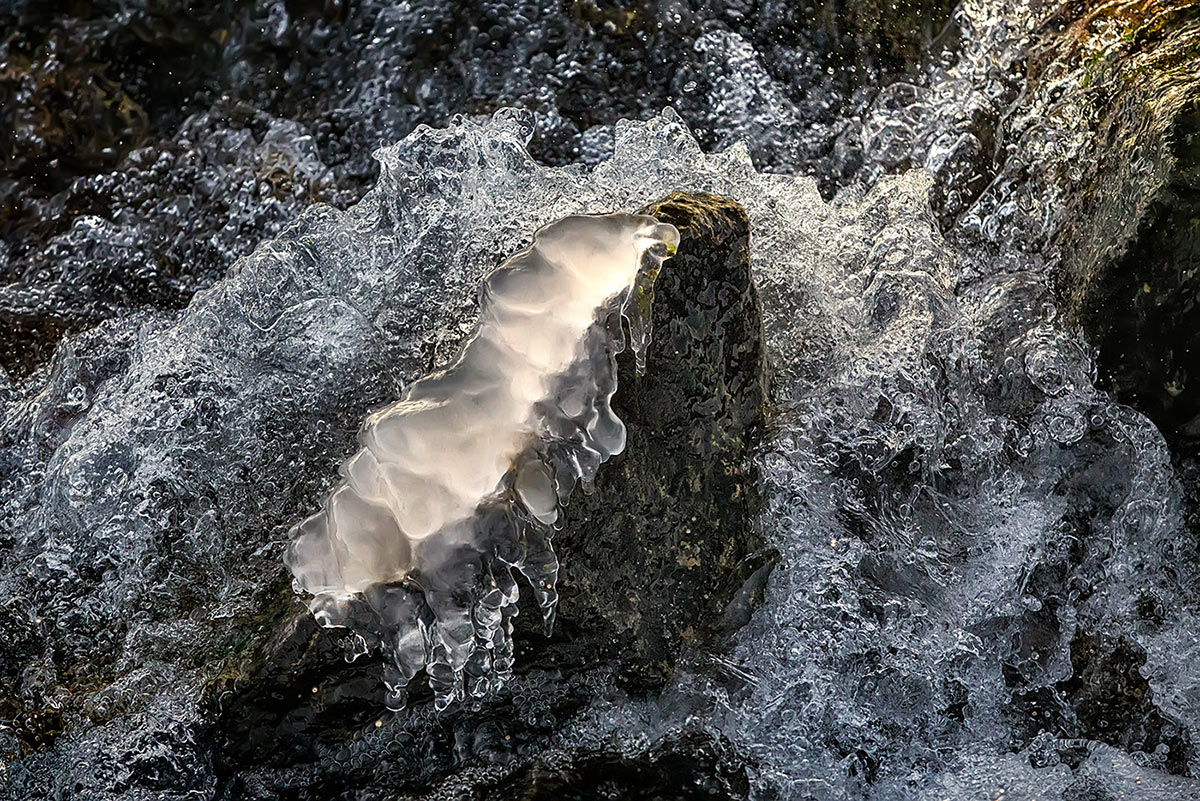 Фотография - Ледяная гусеница в пенном потоке..., автор - I_P
